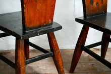 4 Primative Pine Dining Chairs