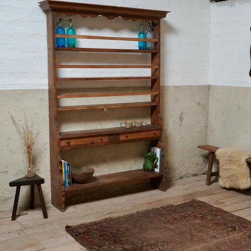 19th Century Pine Farmhouse Open Dresser