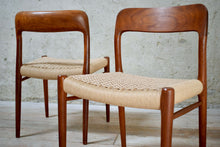 6 Danish Dining Chairs By Niels Otto Moller, Model 75 With New Papercord