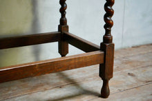 Antique 1920's Oak Barley Twist Side Table