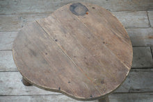 Vintage Brutalist Pine Side Table