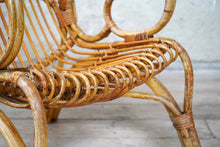 Vintage Bentwood Wicker Arm Chair