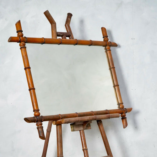 French Faux Bamboo Mirror