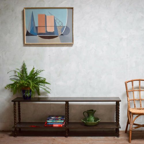 Retro Barley Twist Low Shelving Unit