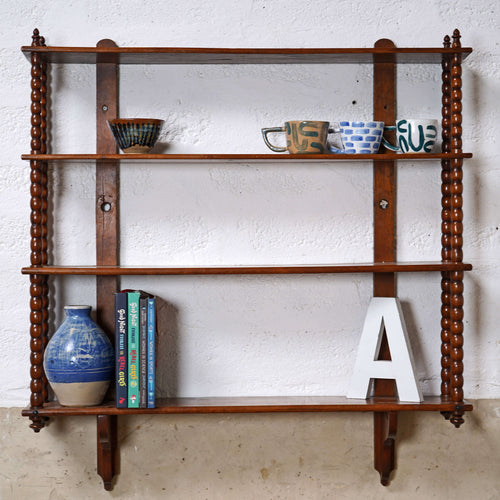 Antique Bobbin Shelving Unit