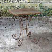 Wrought Iron and Steel Top Garden Table