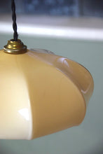 French Mid Century Vintage Yellow Pendant Light Shade