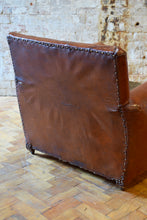 Pair Of Stunning Leather Vintage French Club Chairs