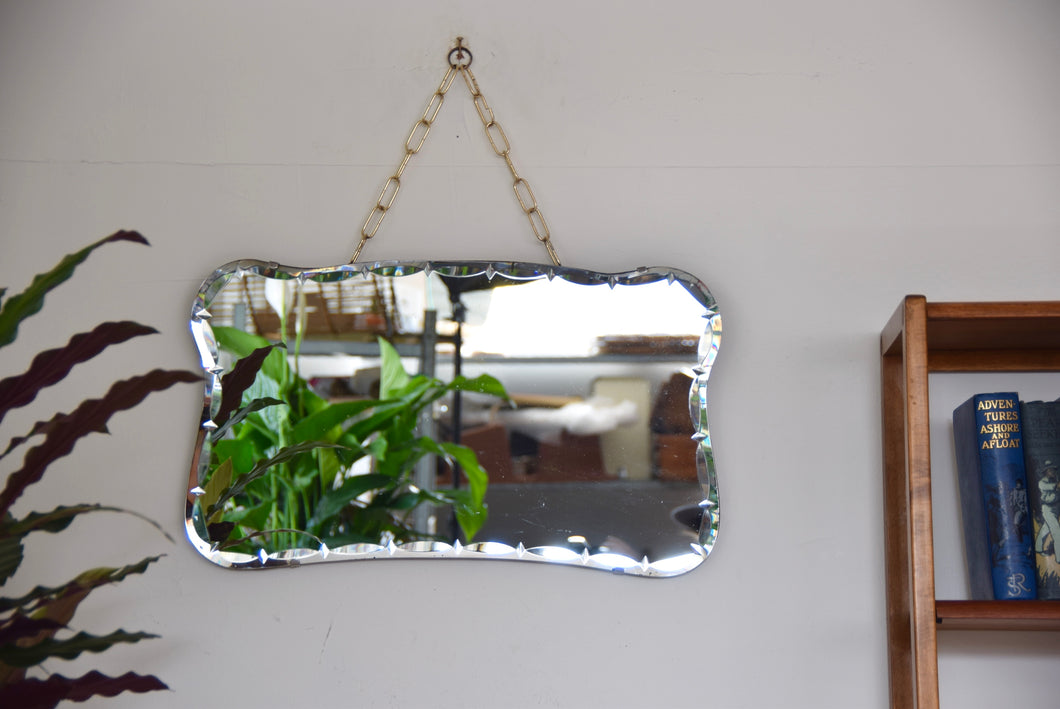 Bevelled Edged Mirror With Chain