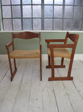 Pair of Danish Paper Cord Chairs