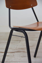 1960's Plywood Industrial Stacking Chairs