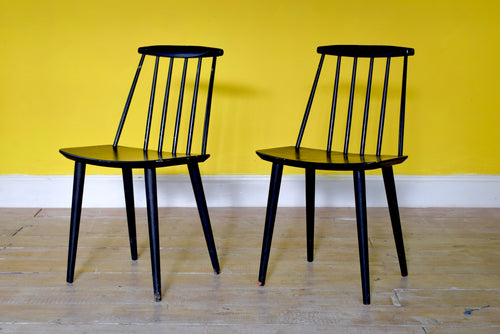 Danish J77 Stick Back Dining Chairs by Folke Palsson FDB Mobler