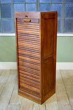 French Light Oak Single Tambour Front Cabinet