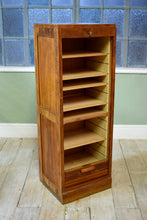 French Light Oak Single Tambour Front Cabinet