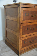 Antique Oak French Filing Cabinet