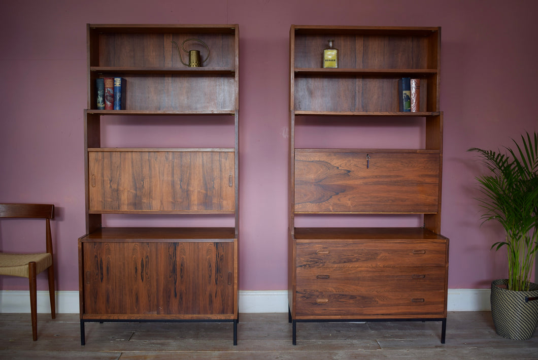 Pair Of Mid Century B & S Goodman London Rosewood Cabinets