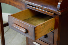 Antique Roll Top Pedestal Desk