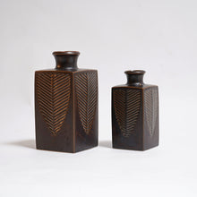 Vintage Ceramic Danish Leaf Impression Vases by Erik Reiff for Knabstrup