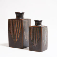 Vintage Ceramic Danish Leaf Impression Vases by Erik Reiff for Knabstrup