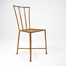 French Guilded Metal Faux Bamboo Chair