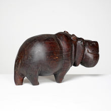 1960s Teak Hippo Sculpture
