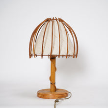Vintage French Wicker Table Lamp