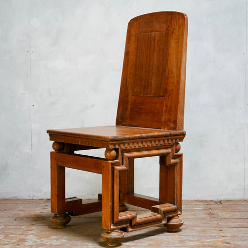 Vintage Ecclesiastical Gothic Revival Priests's Chair