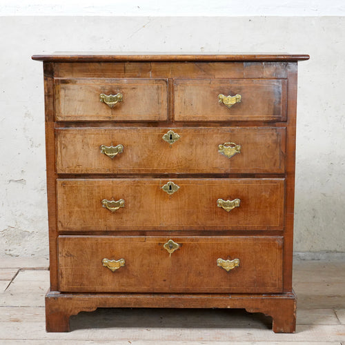 Antique 18th Century Walnut Chest Of Drawers