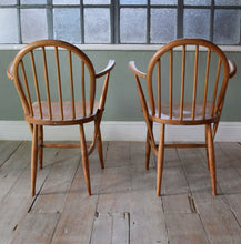 Pair Of Vintage Ercol 370 Blonde Arm Chairs