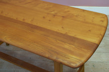 Rare Ercol Trestle Leg Plank Top Dining Table