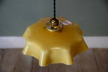 French Yellow Vintage Pendant Light Shade