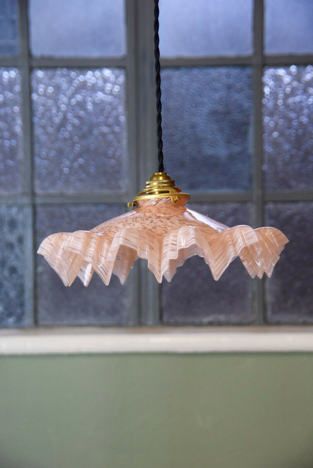 French Vintage Pink Pendant Light Shade